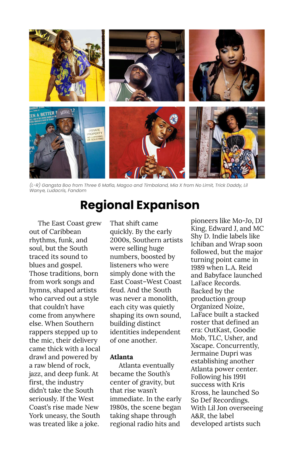 August Hip-Hop Recognition Zine